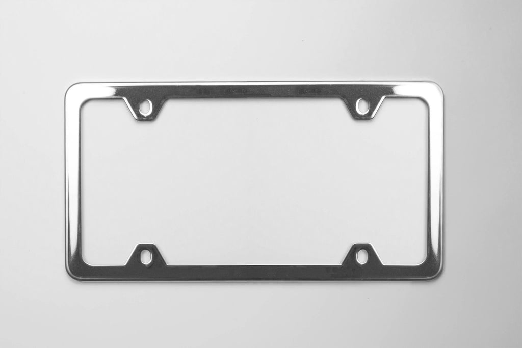 Ultimate Stainless Steel License Plate Frame showcased on a white surface