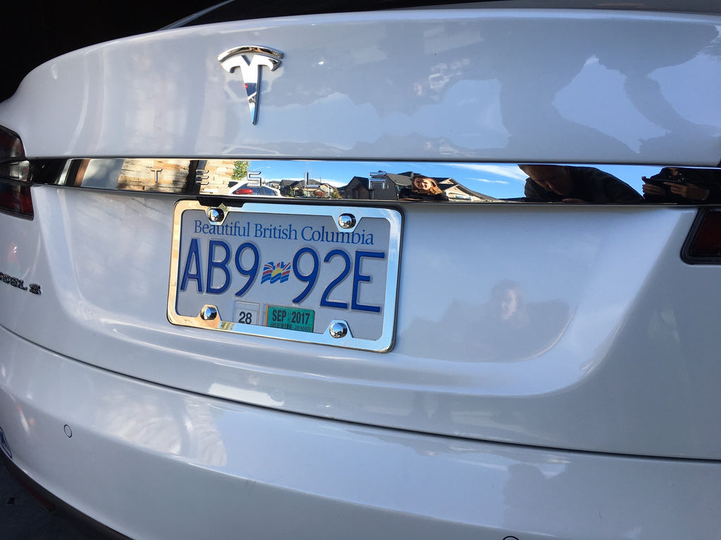 tesla license plate frame